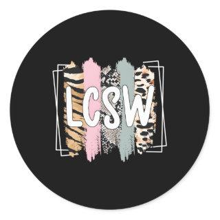 Lcsw Appreciation Clinical Social Worker Classic Round Sticker