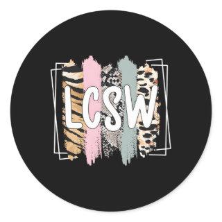 Lcsw Appreciation Clinical Social Worker Classic Round Sticker