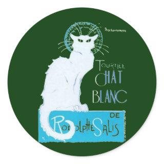Le Chat Blanc Parody Of Le Chat Noir Classic Round Sticker