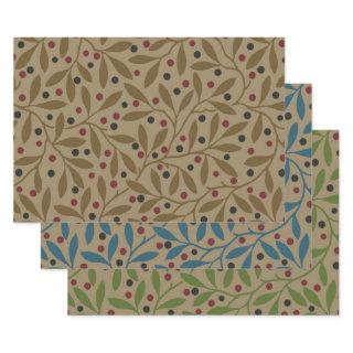 Leaf Berry Classic Colorful Pretty Pattern Art  Sheets