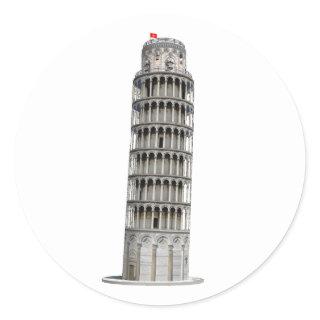 Leaning Tower of Pisa: Classic Round Sticker