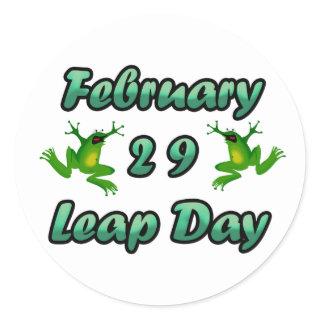 Leap Day February 29 Classic Round Sticker