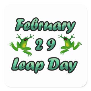 Leap Day February 29 Square Sticker