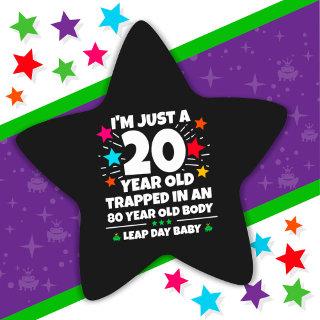 Leap Year Birthday Party 80th Birthday Leap Day Star Sticker