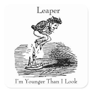 Leap Year Leaper Birthday Square Sticker