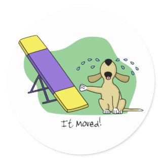 Learning the Teeter Agility Classic Round Sticker