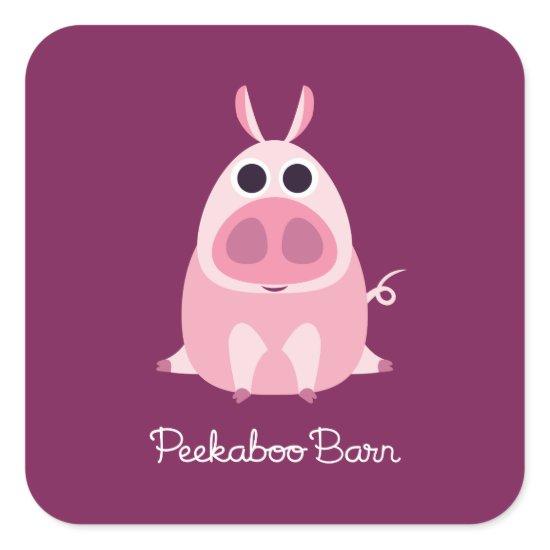 Leary the Pig Square Sticker