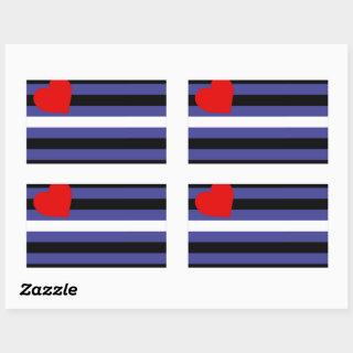 Leather Pride Flag Rectangular Sticker