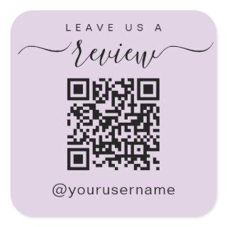 Leave Us A Review Business QR Code Social media Square Sticker