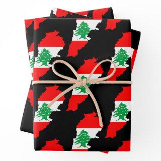 Lebanon Map with Flag  Sheets