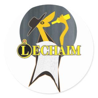 Lechaim Classic Round Sticker