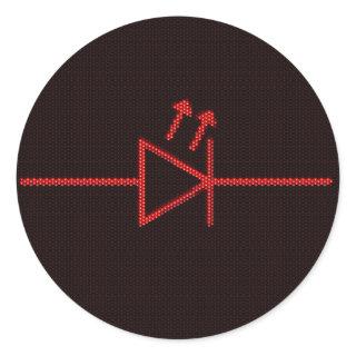 LED Symbol Classic Round Sticker