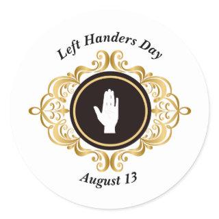 Left Handers Day Silhouette Sticker
