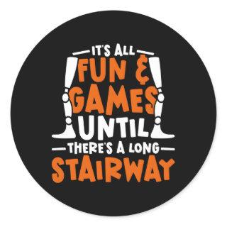 Leg Prosthetic Classic Round Sticker