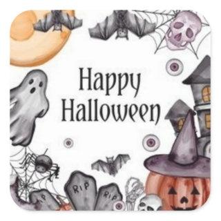 Legendary happy Halloween story Square Sticker