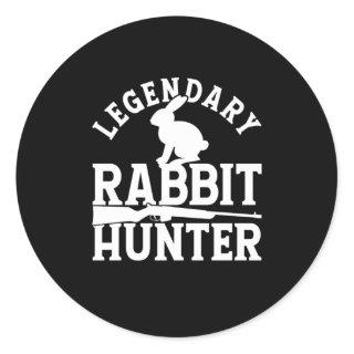 Legendary Rabbit Hunter Classic Round Sticker