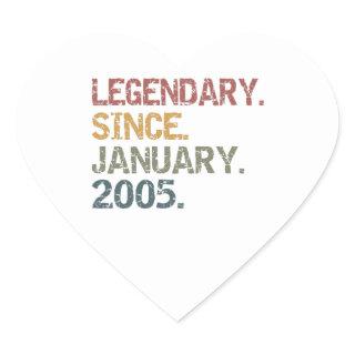 Legendary since January 2005 Heart Sticker