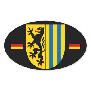 Leipzig Germany Euro-style Oval Sticker