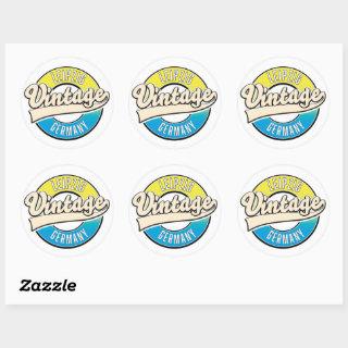 Leipzig vintage style logo. classic round sticker