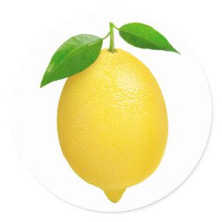 Lemon Classic Round Sticker