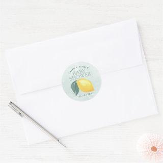 Lemon Greenery Baby Shower Sticker