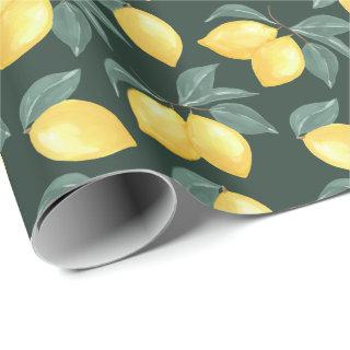 Lemon Greenery Gift Wrap
