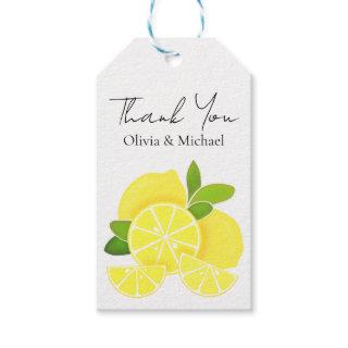 Lemon lemons lemon slices tropical yellow fruit  gift tags