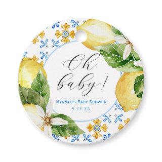 Lemon Oh Baby Classic  Favor Tags