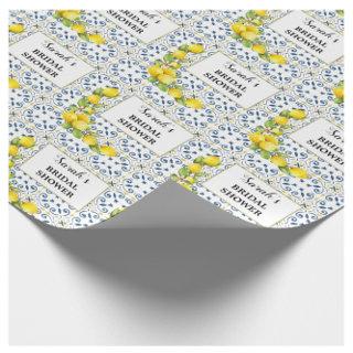 Lemon on Blue Tiles Bridal Shower