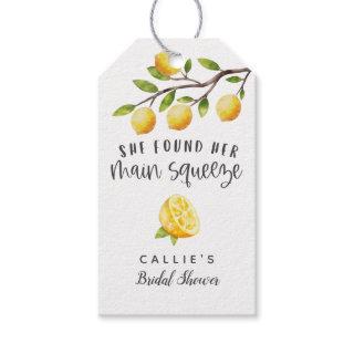 Lemon She Found Her Main Squeeze Favor Gift Tags
