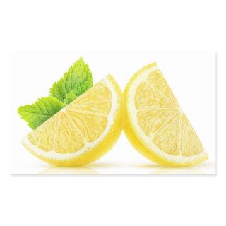 Lemon slices rectangular sticker