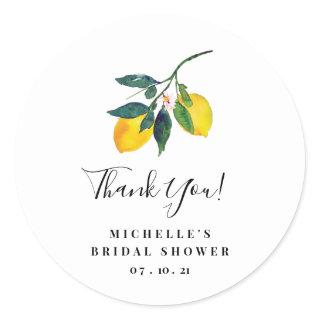 Lemon Thank You Stickers, Thank You Tags, Classic Round Sticker