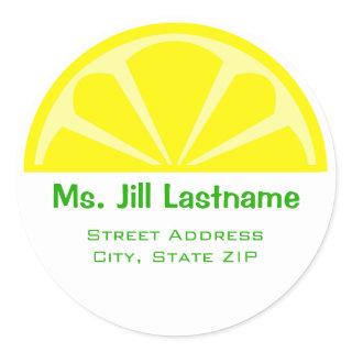 Lemon Wedge Address Label Sticker