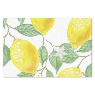 Lemon Yellow Tissue Paper Decoupage