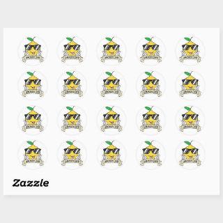 Lemonade Crew - Kawaii Peace Hand and Sunglasses Classic Round Sticker
