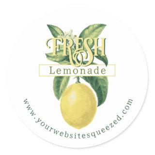 Lemonade Stand Lemon Crew Vintage Classic Round Sticker