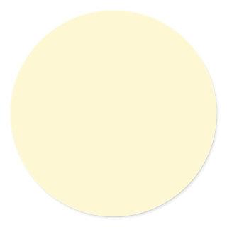 Lemonade Yellow Solid Color | Classic Elegant Classic Round Sticker
