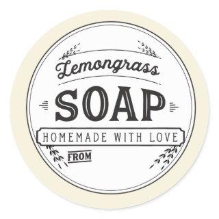 Lemongrass Soap Label Sticker Labels