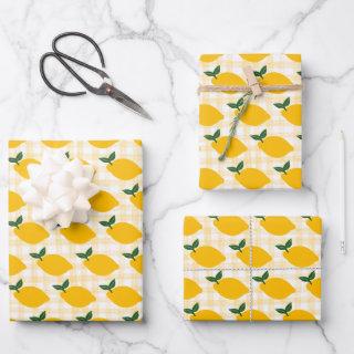 Lemons Gingham Cute CUSTOM Bridal Shower Birthday  Sheets