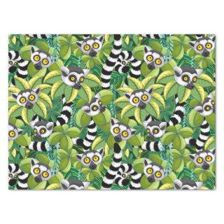 Lemurs of Madagascar in Exotic Jungle Tissue Paper