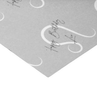 Leo Birthday Grey/Black Wrap Tissue Paper