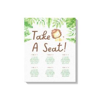 Leo Safari Baby Shower Seating Chart Canvas