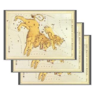 Leo the Lion Vintage Constellation Urania's Mirror  Sheets