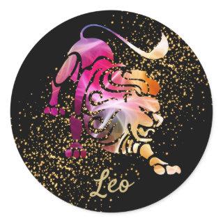 Leo - Zodiac Sign Classic Round Sticker