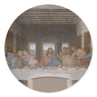 Leonardo da Vinci - The Last Supper painting Classic Round Sticker