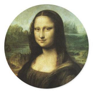 Leonardo da Vinci's Mona Lisa, Renaissance Art Classic Round Sticker