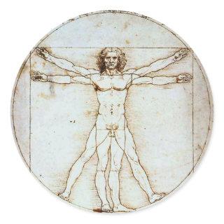 Leonardo da Vinci's Vitruvian Man Classic Round St Classic Round Sticker