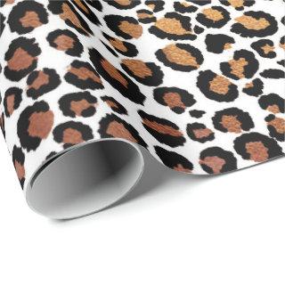 Leopard Animal White Gold Black Honey African Glam