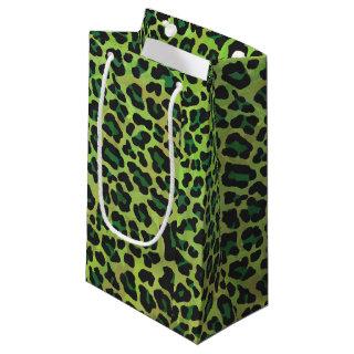 Leopard Black and Green Print Small Gift Bag