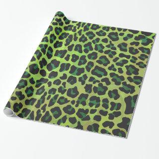 Leopard Black and Green Print